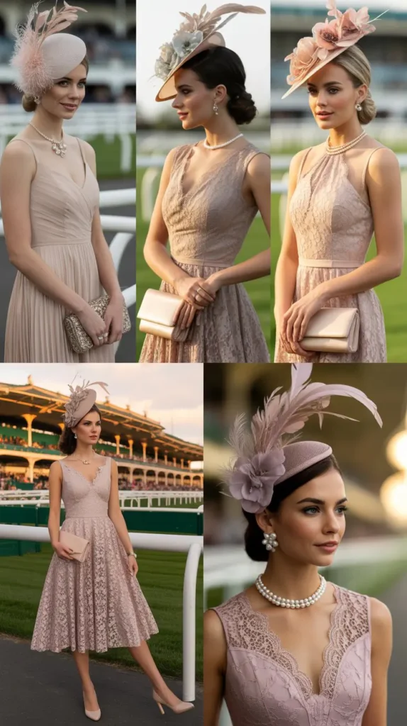Lace Dress with Nude Accessories
