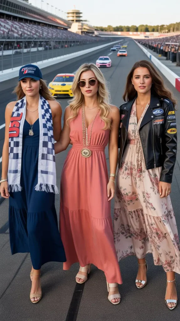 Comfortable Maxi Dress with Team Accents