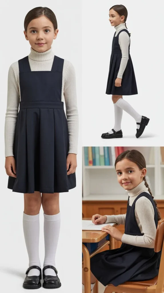 Turtleneck with Pinafore Dress