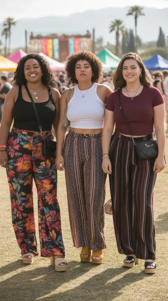 Bold Printed Trousers with a Simple Top