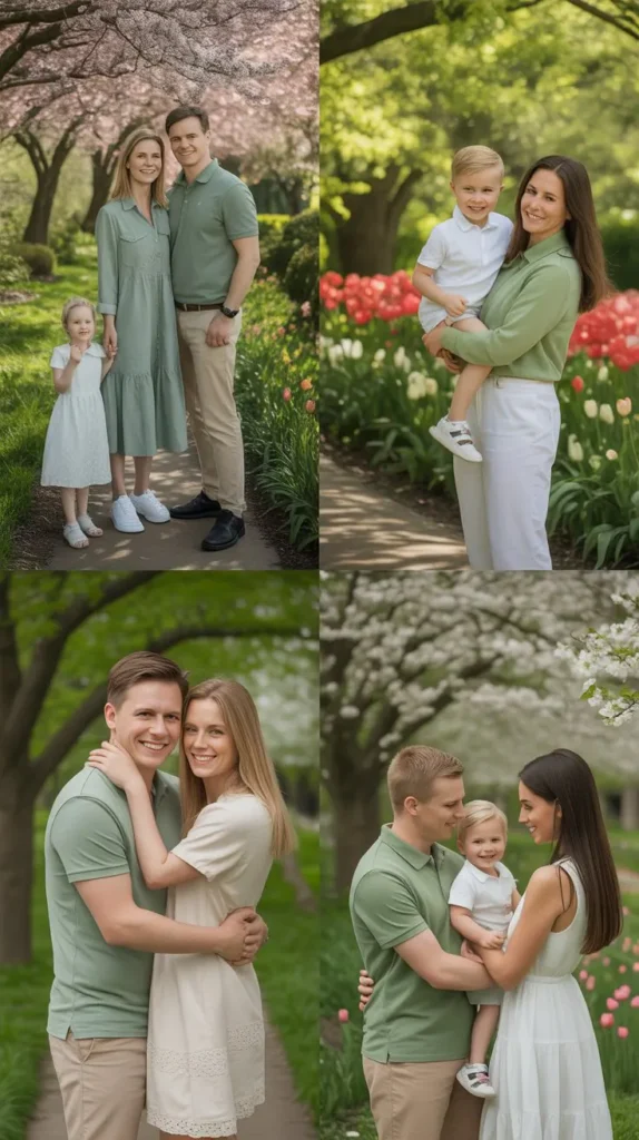 Green and White Nature Inspired Looks
