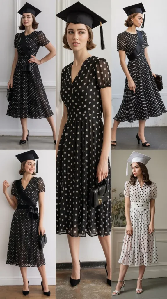 Polka Dot Graduation Dress