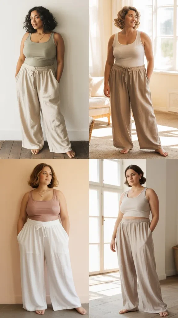 Linen Pants With Tank Top