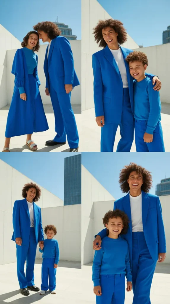 Electric Blue Statement Pieces for a Bold Family Look