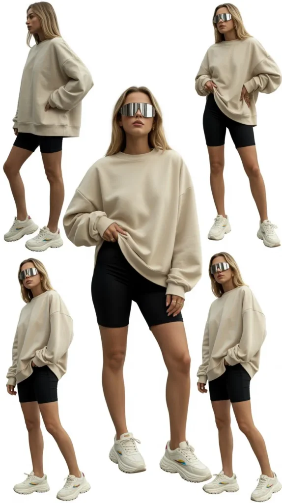 Sporty Biker Shorts Outfit