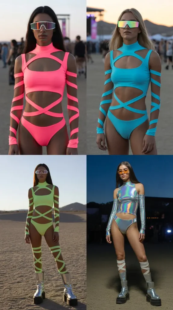 Neon Cut-Out Bodysuit