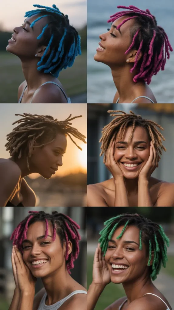 Locs with Colored Streaks