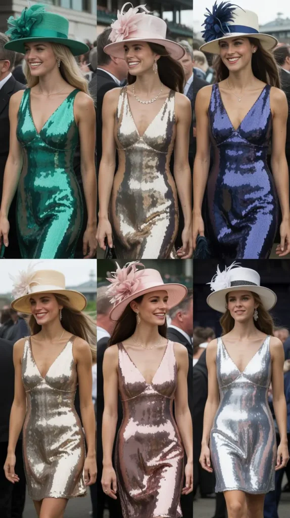 Glamorous Sequin Evening Derby Look