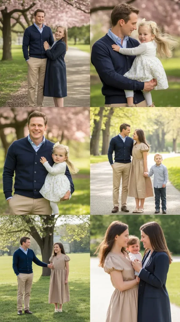 avy Blue and Beige Family Outfit Ideas