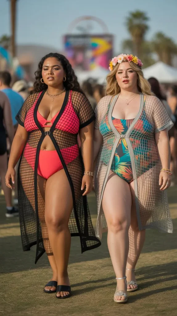 Mesh Dress Over Swimsuit