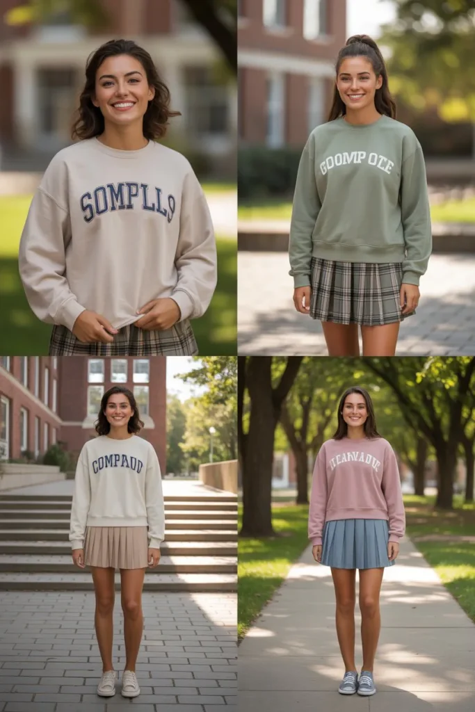 6. Skirt with Sweatshirt