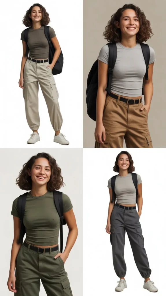  T-Shirt with Cargo Pants