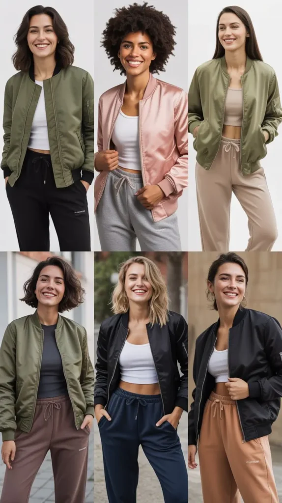 Bomber Jacket with Jogger Pants