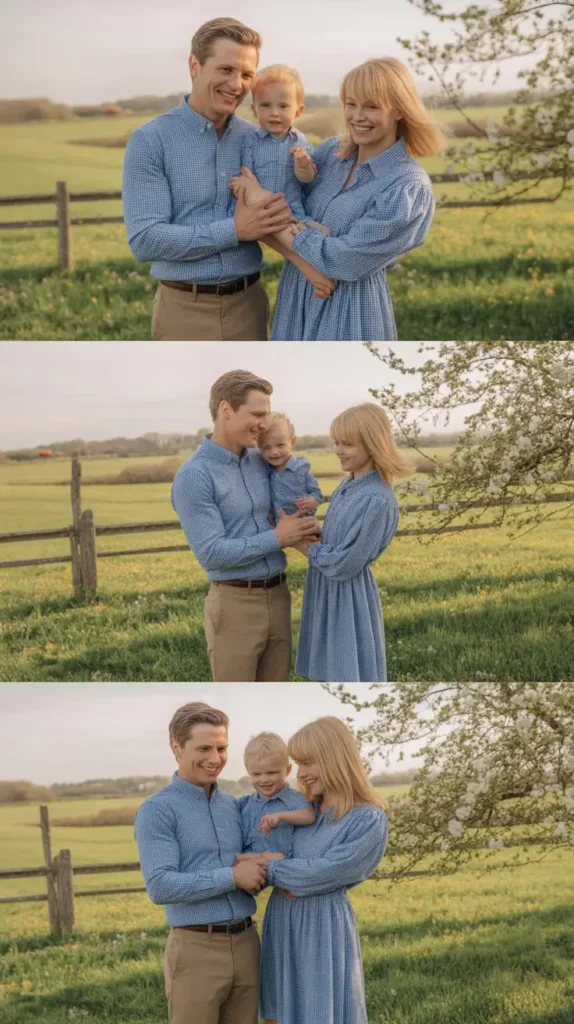 Blue Gingham for a Sweet, Vintage Spring Family Look