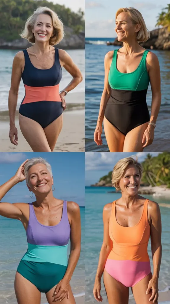 Color-Block Swimsuits