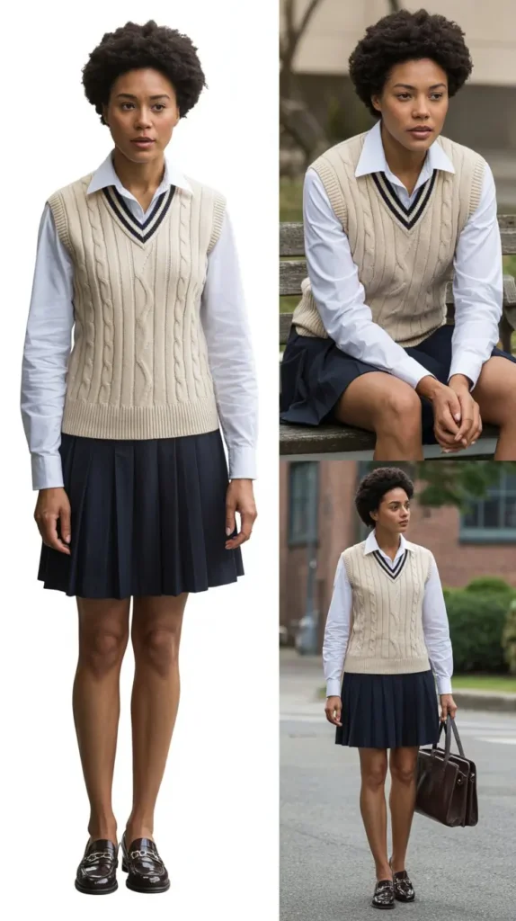  Sweater Vest with Shirt