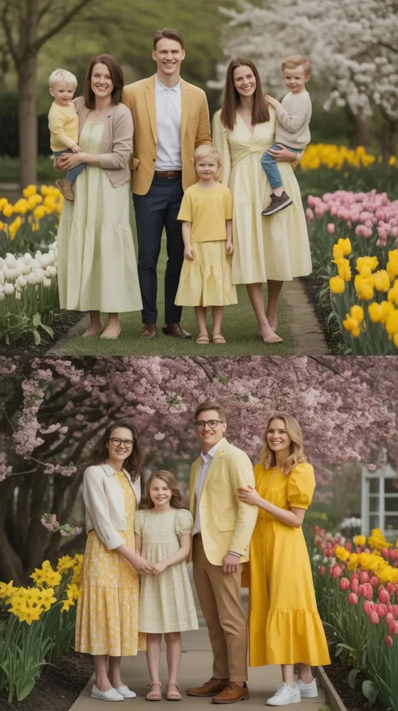 Soft Yellow Spring Family Looks