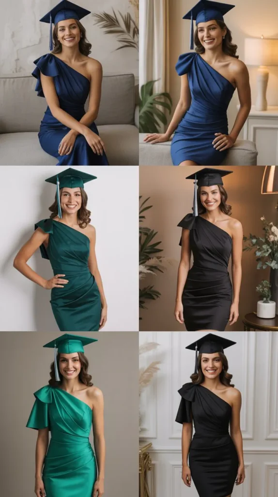 One-Shoulder Graduation Dress
