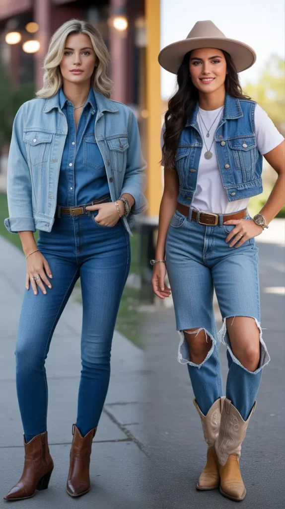 Denim-on-Denim Outfit