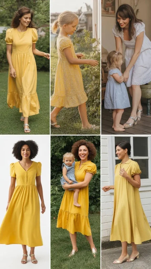 Sunny Yellow Dresses For Moms