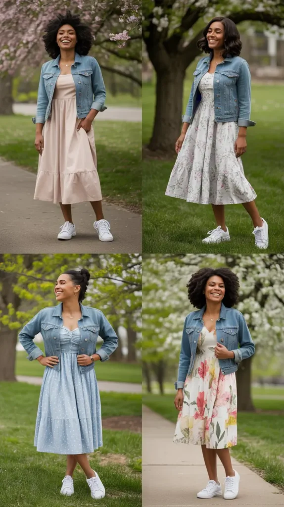 Denim Jacket and Sundress Combo