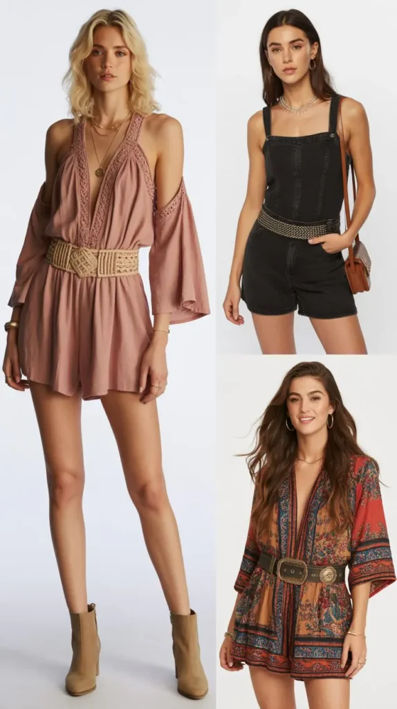 Romper with Statement Belt