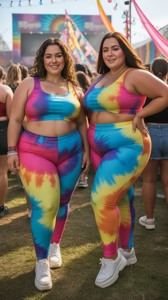  Tie-Dye Set With Platform Sneakers