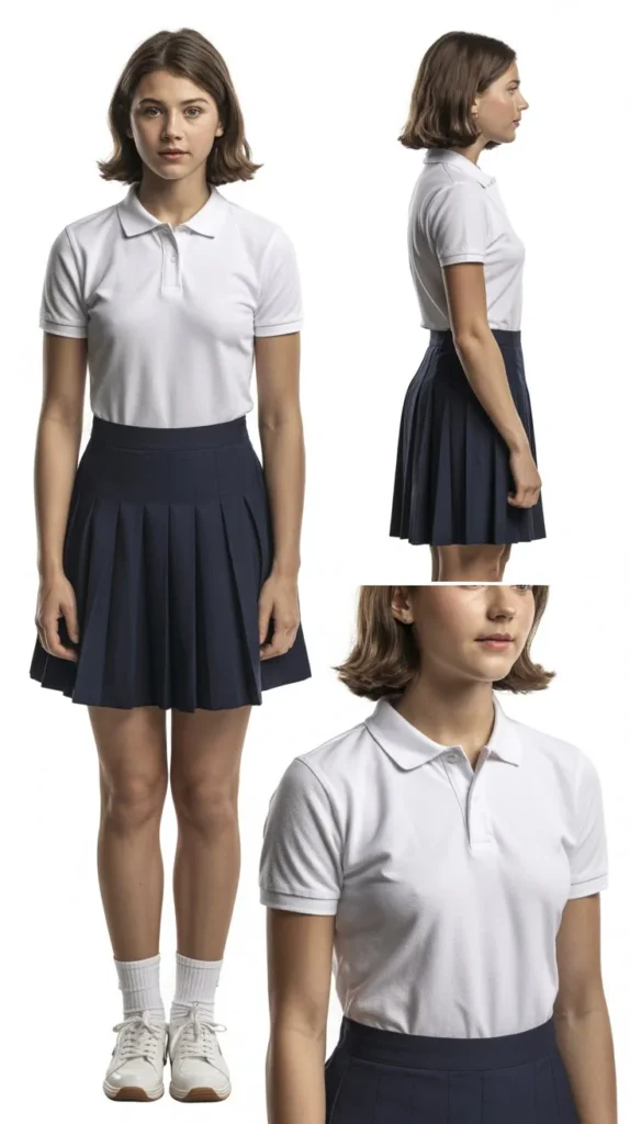  Polo Shirt with Skirt