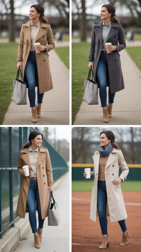 Trench Coat with Layers