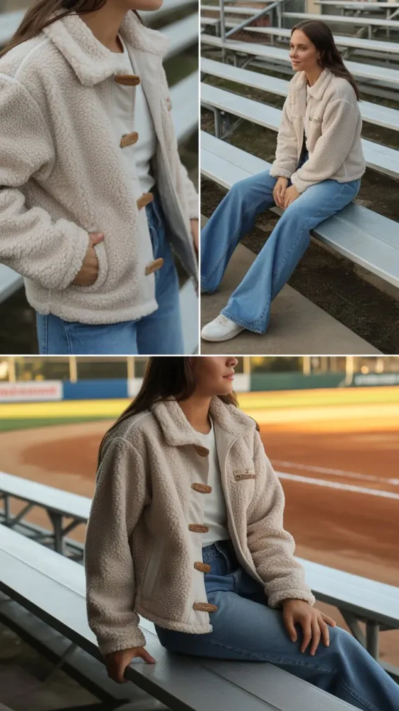  Sherpa Jacket with Denim