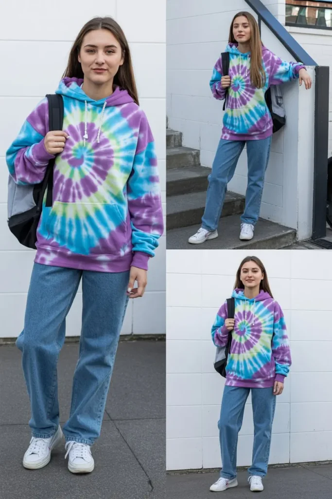  Tie-Dye Tee with Shorts