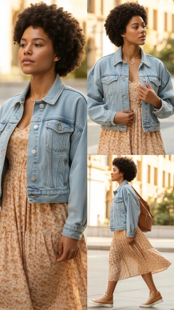 Denim Jacket with Sundress