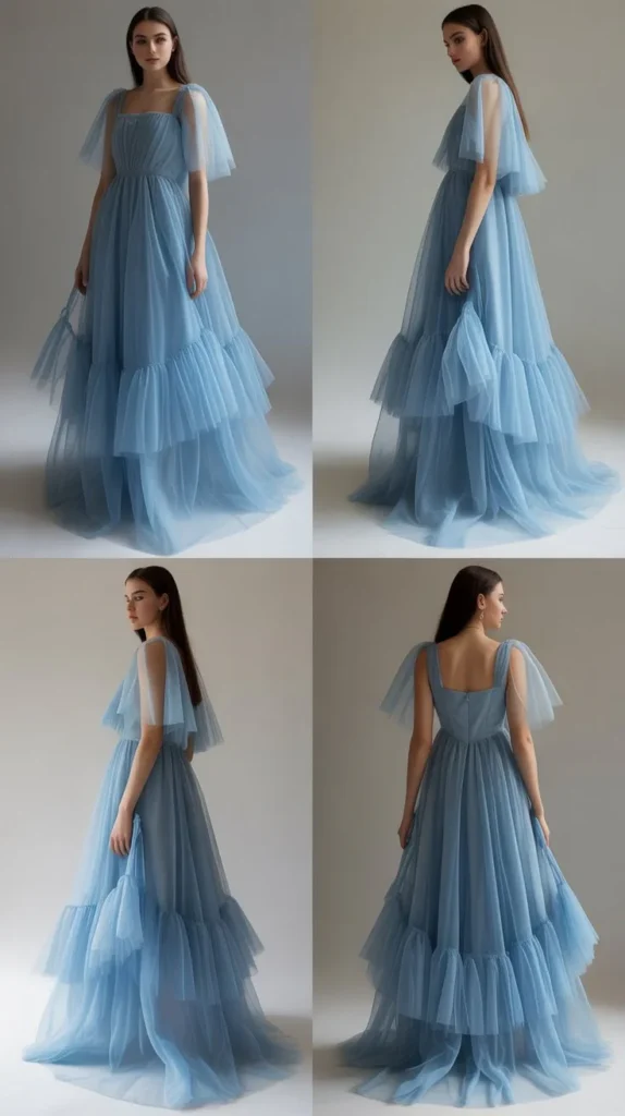  Ethereal Light Blue Tulle Masterpiece