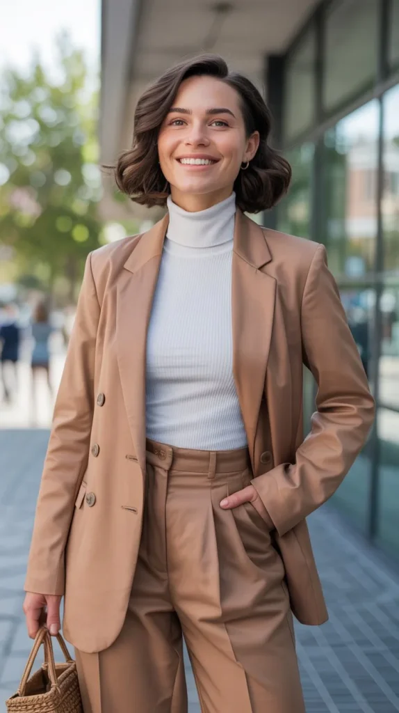 Turtleneck with Lightweight Blazer