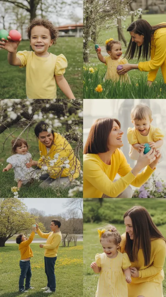 Bright Yellow Easter Egg Hunt Outfits