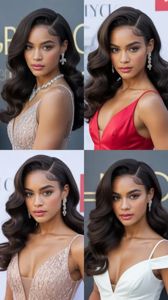 Side-Swept Hollywood Waves