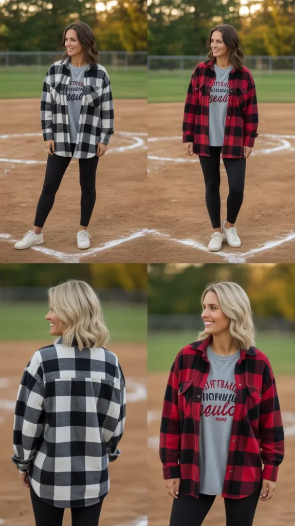 Oversized Flannel With Black Leggings