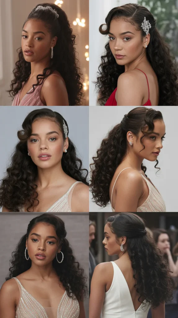 Half-Up Half-Down Curls