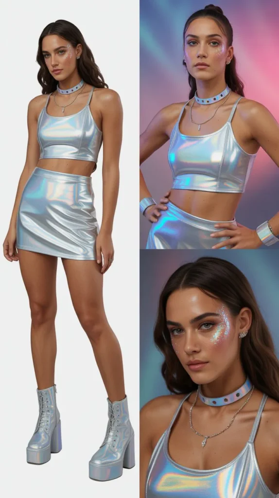 Metallic Two-Piece Set