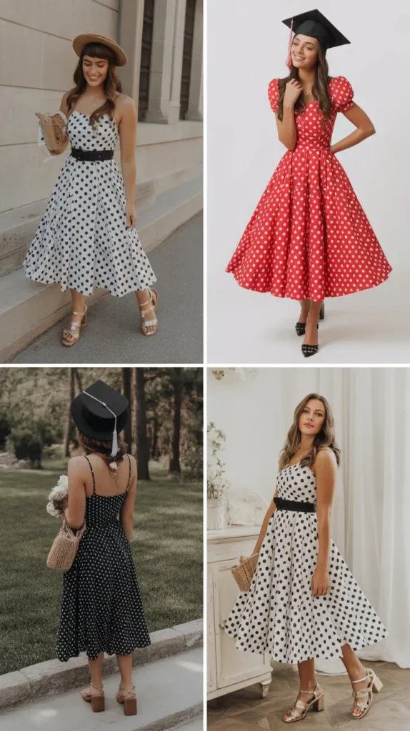 Polka Dot Graduation Dress