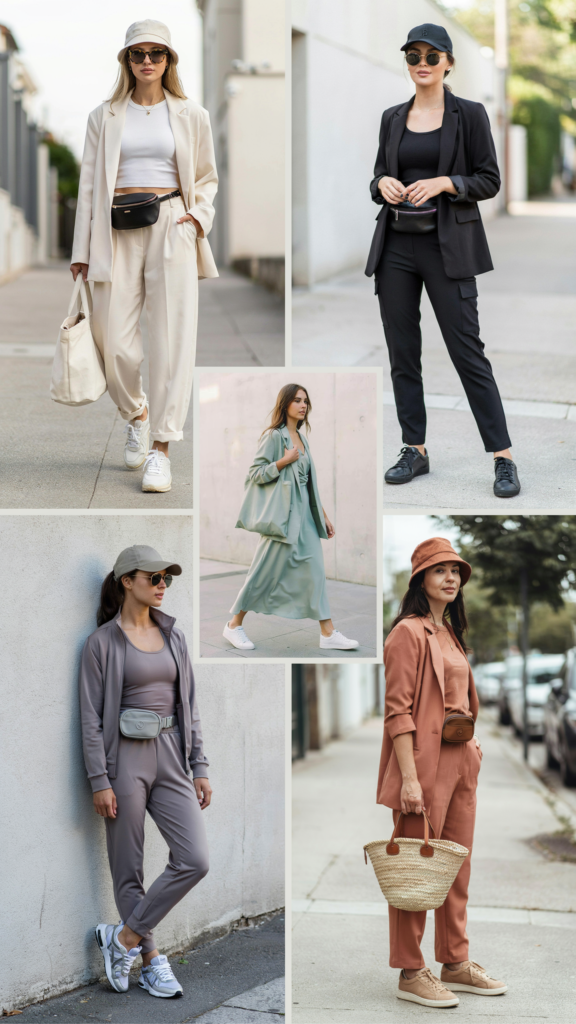 Monochrome Sporty Set with Blazer