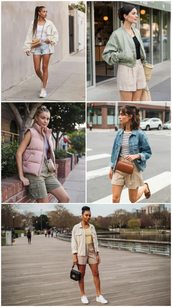 Light Jacket with Tank and Shorts