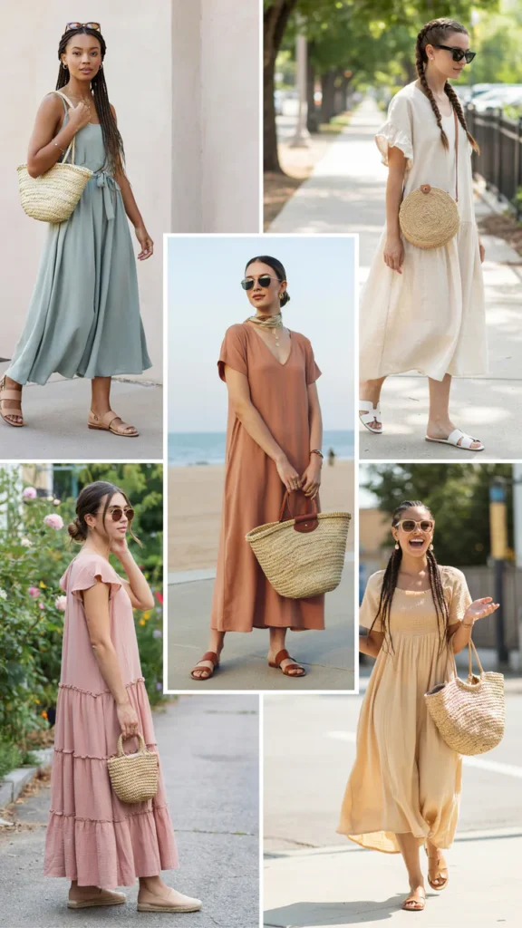Maxi Dress with Flat Sandals