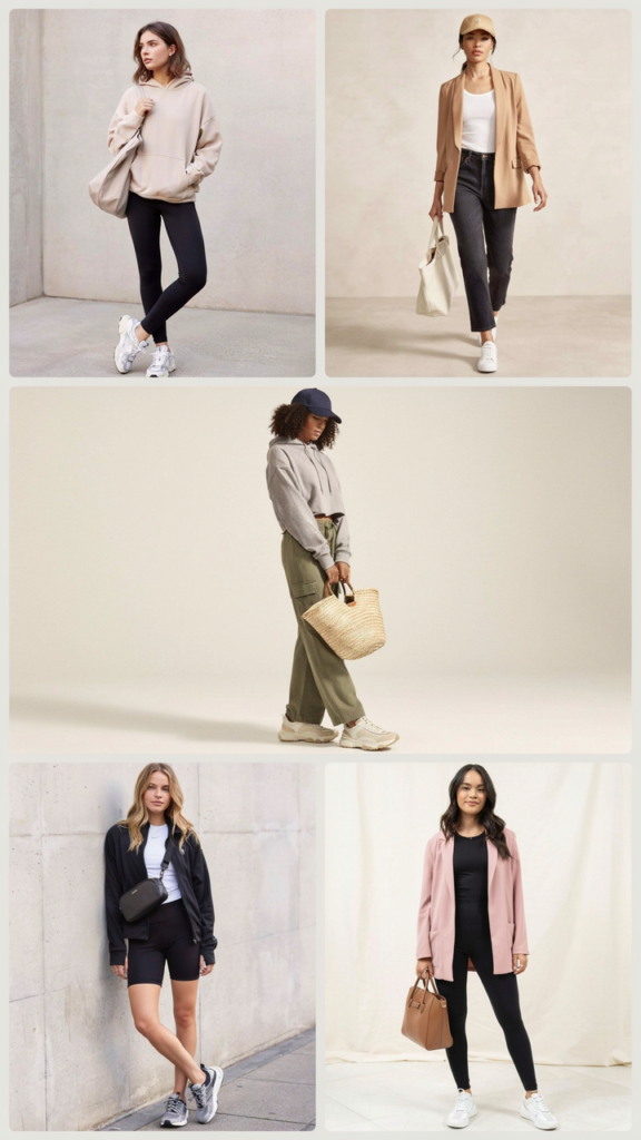 Hoodie with Blazer and Leggings