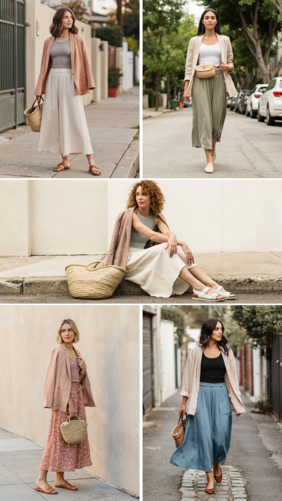 Tank Top with Maxi Skirt and Blazer