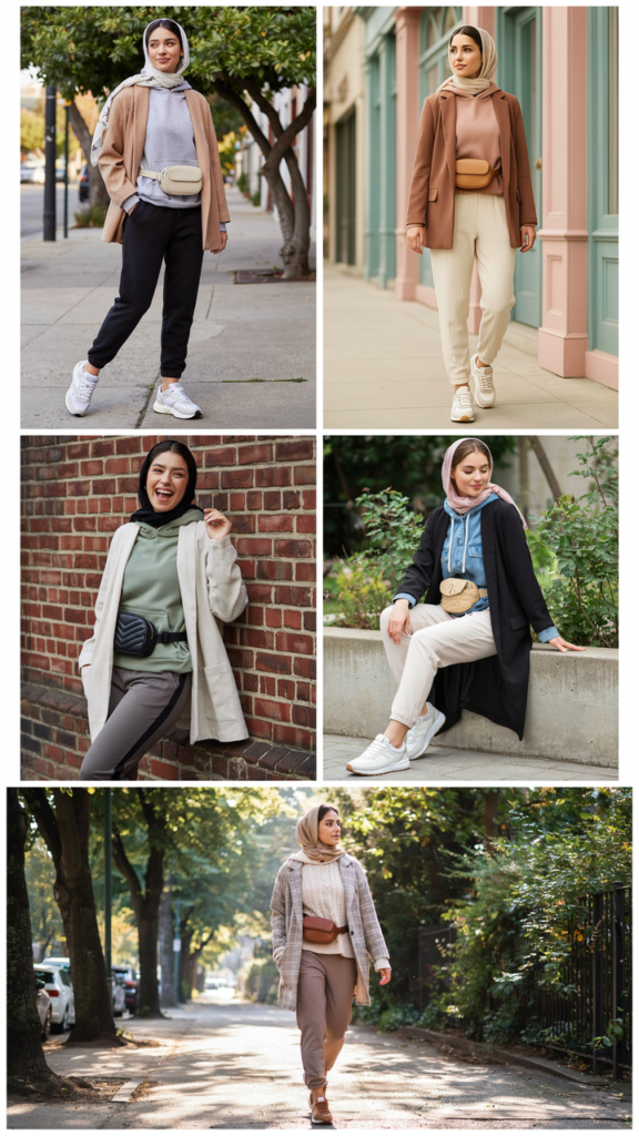 Hoodie, Joggers, and Oversized Blazer