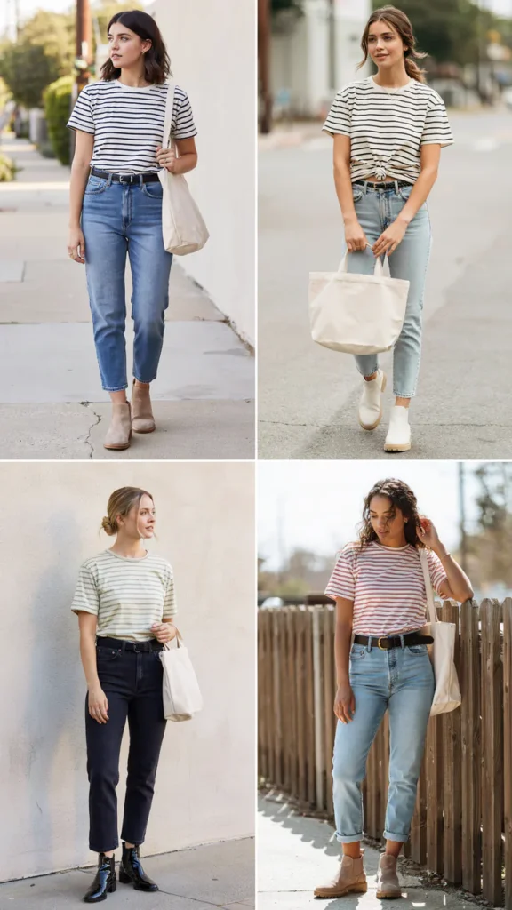 Linen Shirt with Jean Shorts and Tan Boots