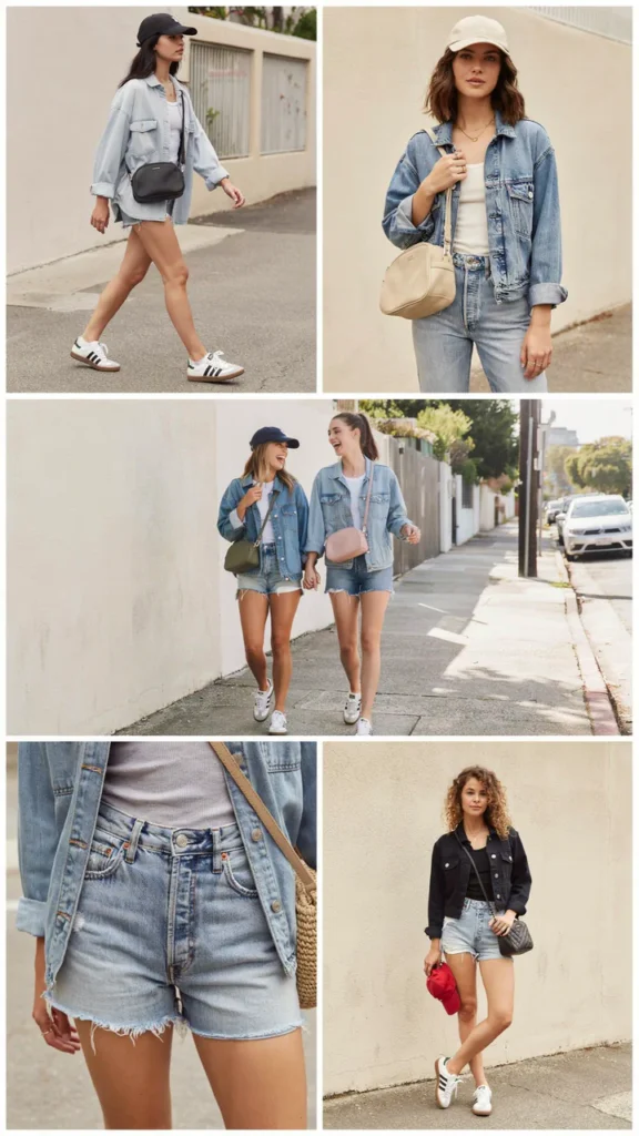 Denim Jacket with Jean Shorts