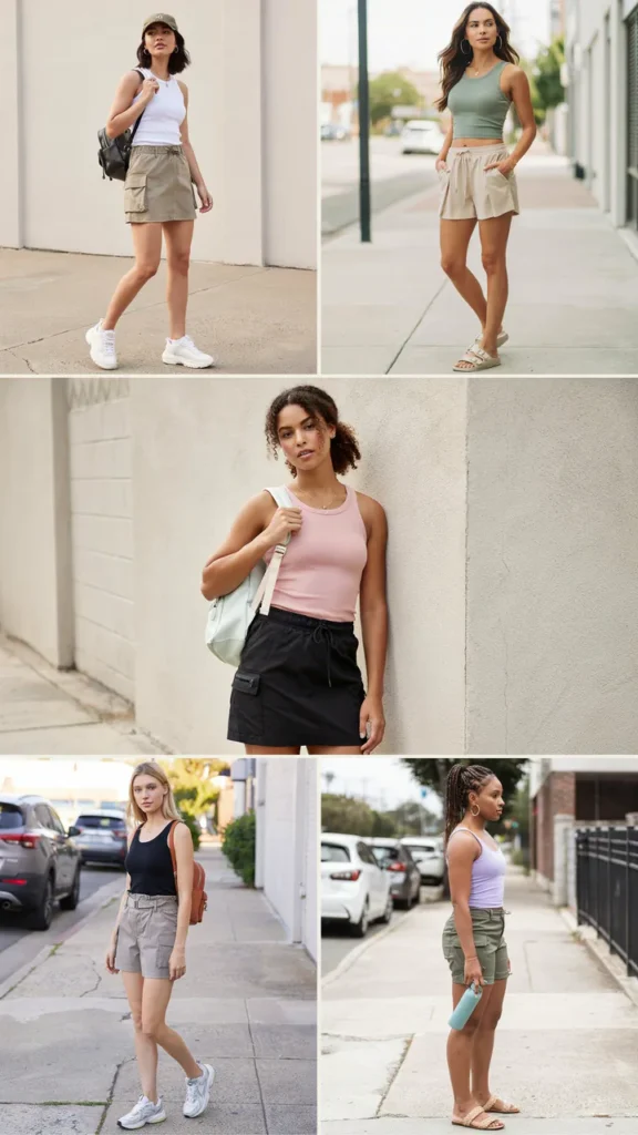 Tank Top with Cargo Skirt