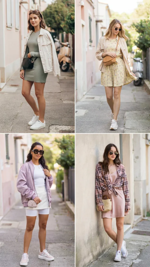 Light Jacket with Casual Mini Dress